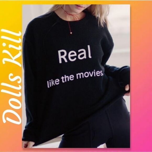 Dolls Kill Daydream Nation "Real Like The Movies" PullOver - Picture 1 of 7